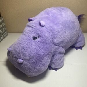 Giggle Scape Purple Hippo Medium Plush Stuffed Animal 16 X 9 X 8
